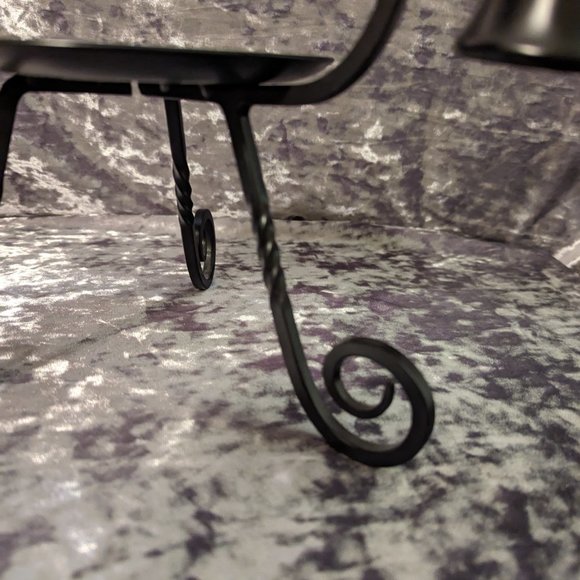 Discontinued Partylite Barrington Black Iron Candle Holder with Snuffer EUC - Picture 6 of 8